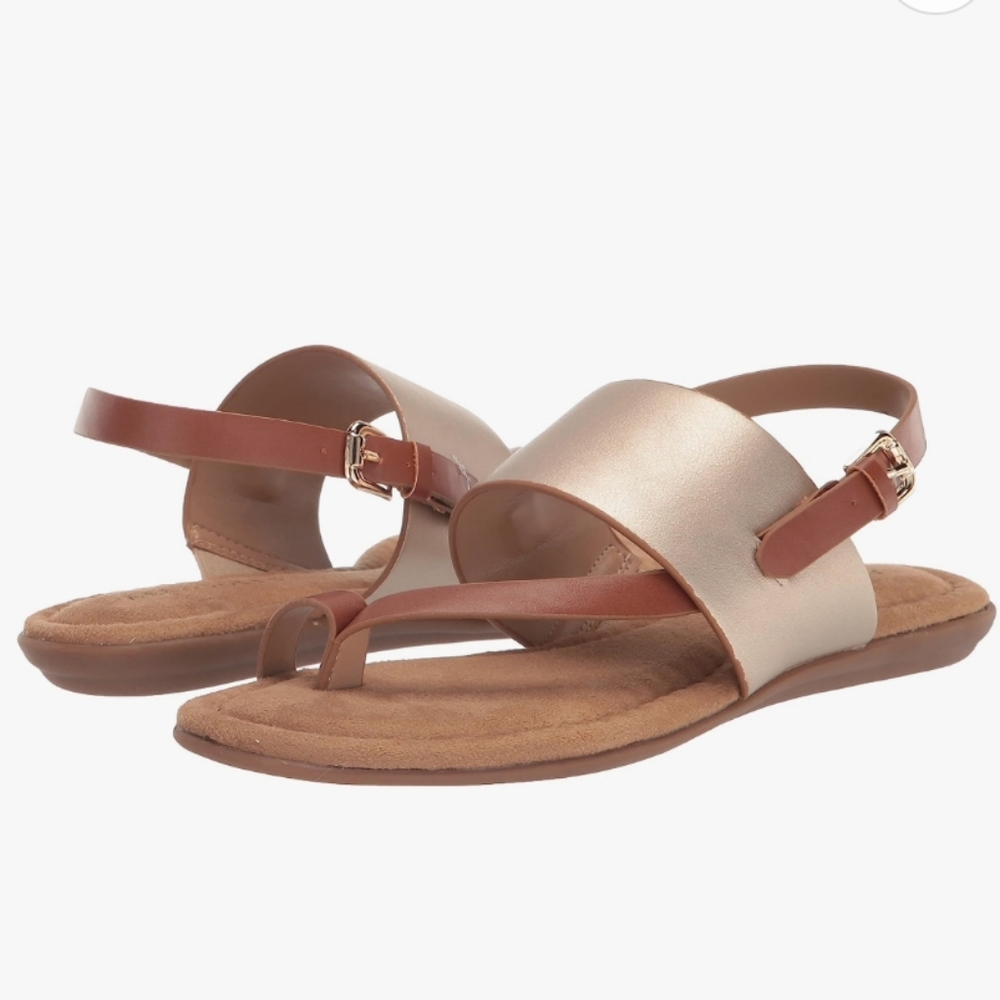 Aerosoles Avea Sandals Gold 8.5 - Picture 5 of 8
